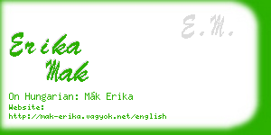 erika mak business card