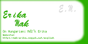 erika mak business card